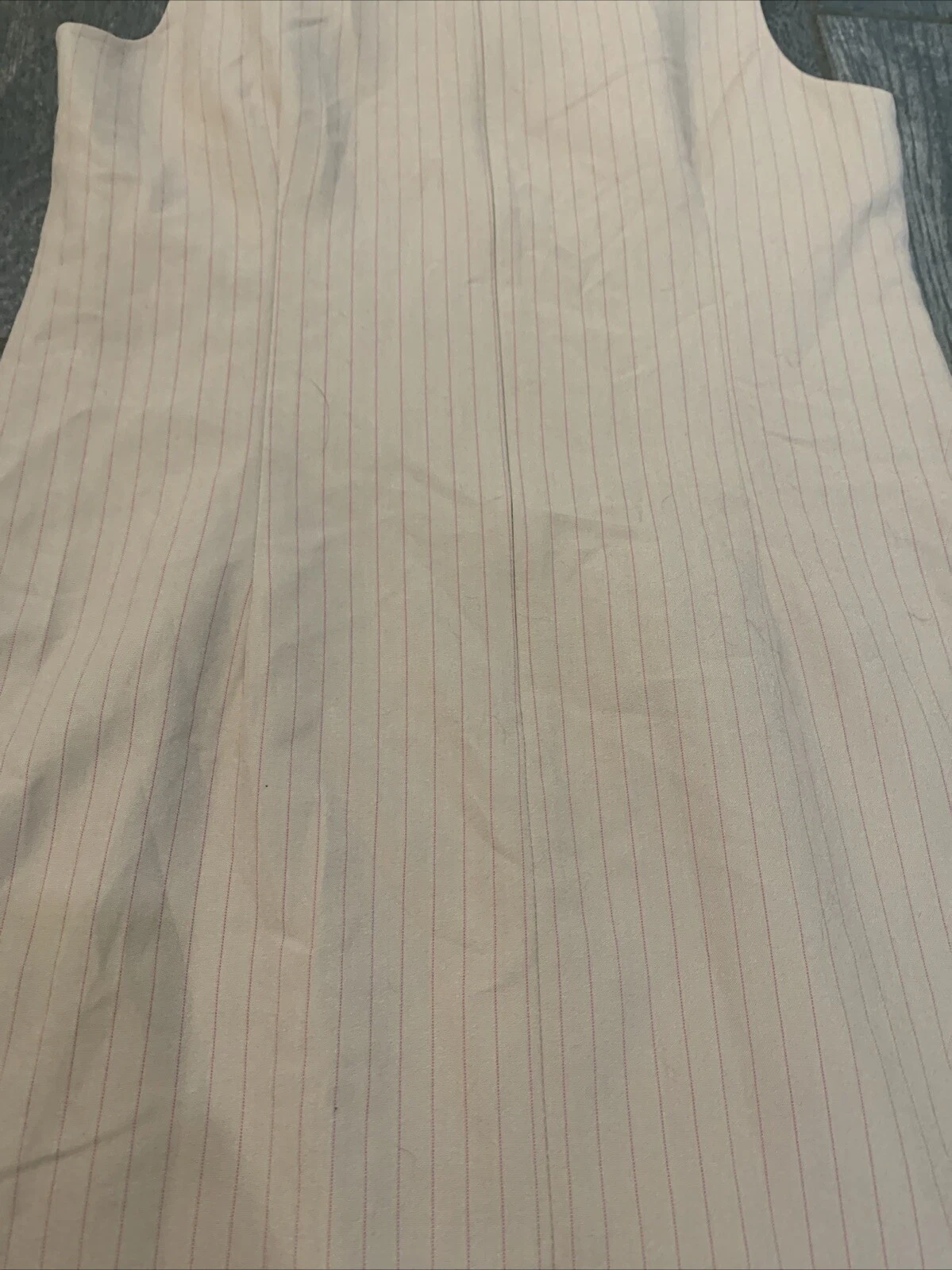 VETEMENTS Abito donna beige Chadwicks of Boston taglia 6 con righe rosa senza maniche foderato