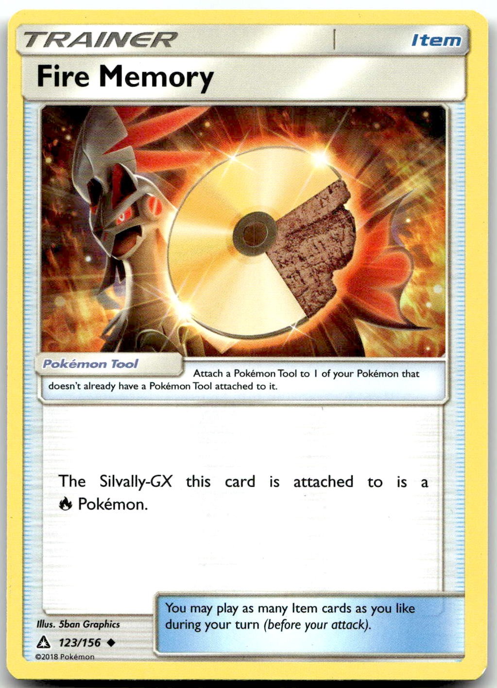 Pokemon Fire Memory Ultra Prism SM05 #123/156 Uncommon LP $SALE$!