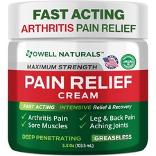 Maximum Strength Pain Relief Cream - Deep Penetrating Formula for Joints, 3.5 oz