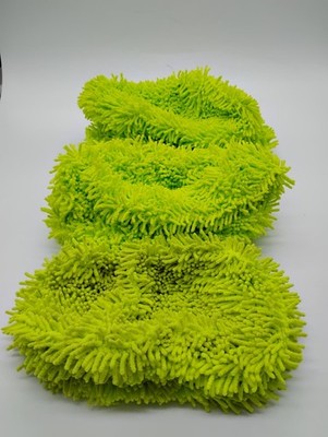 Microfiber Chenille Mop Refill Pads Green Washable Dust Wet Dry Floor Cleaner