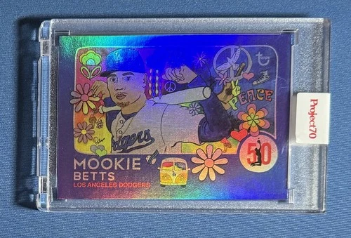2021 Topps Project 70 Mookie Betts Foil 10/70 1973 Britney Palmer Dodgers #54