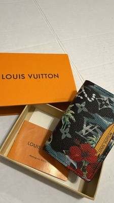 NEW Louis Vuitton Pocket Organizer Monogram Surfin  Blue Bifold Wallet M83498