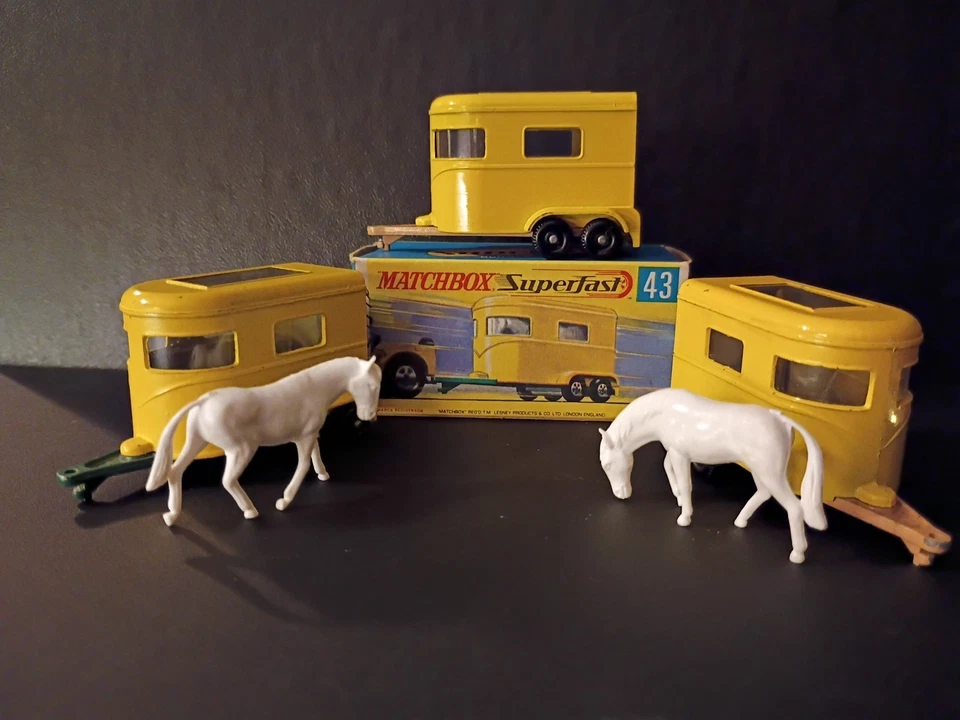 Matchbox Three #43 Pony Trailers 1968 W/Superfast Crisp Original G Type Box - Image 2 of 4