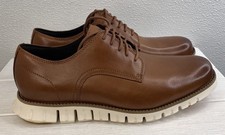 Cole Haan ZeroGrand Oxfords Mens Size 8M British Tan Leather Plain Toe Lace Up