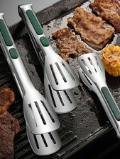 Stainless Steel Kitchen Tongs Food Serving Grill Multi Purpose Cooking Tongs UK