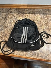 adidas Drawstring Backpack Gym Sack Black Used