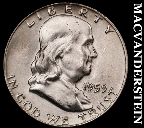 1959 Franklin Half Dollar- Choice Gem Brilliant Uncirculated+++ Luster #i7853