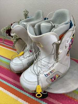 Burton Emerald Imprint 2 White TruFit Snowboard Boots Women's Size EU 36 US 6 M