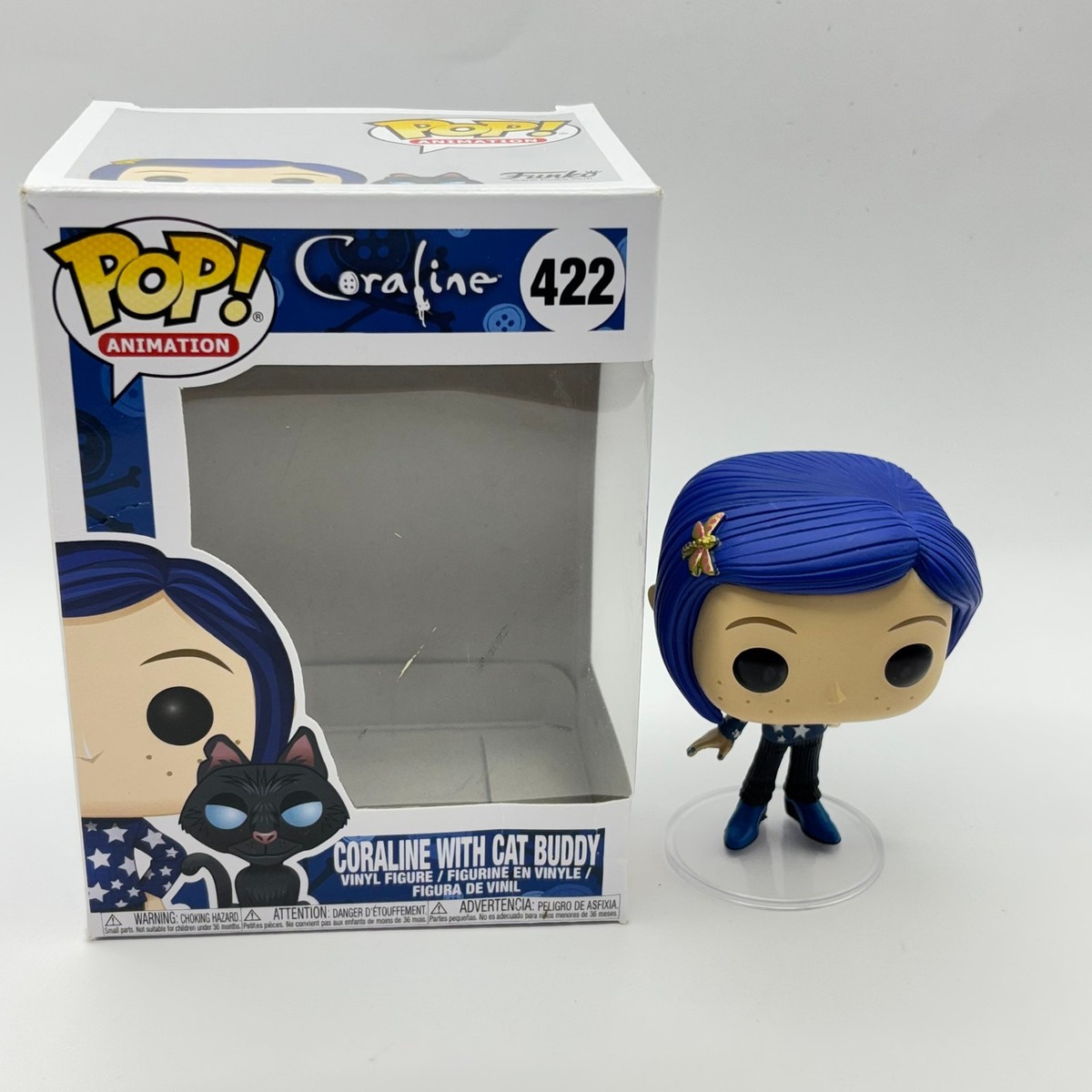 Funko Pop! Coraline - Coraline With Cat Buddy #422 NO PLASTIC