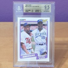 1990 Fleer #635 SSS Human Dynamos Puckett & Jackson BGS 9.5 GEM MINT Low Pop