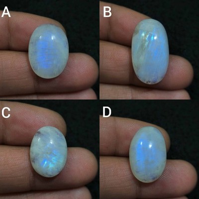 AA+ Regenbogen Mondstein Cabochon ovale Form lose Edelstein für Anhänger...