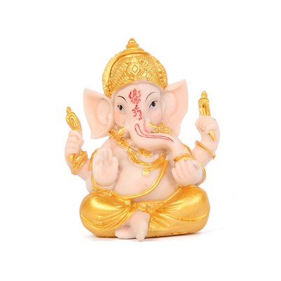Haidianzi Gold Lord Ganesha Buddha Statue Elephant God Sculptures Ganesh7386
