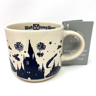 レトロDisney Retro Mug Cup Collection 木箱 2個 Walt Disney Parks Color Changing Mug Icons Castle Spaceship Earth