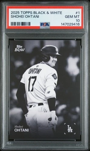 2025 Topps Black & White Shohei Ohtani #1 PSA 10 GEM MT Pop 64!