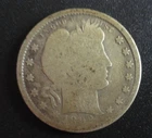 1892-S Barber Silver Quarter. Key date. Free shipping