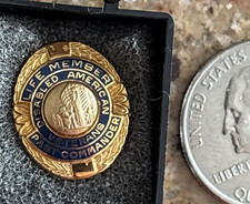 Disabled American Veteran Life Member Past Commander 10k Gold Service Pin
