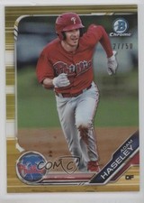 2019 Bowman Chrome Prospects Gold Refractor 27/50 Adam Haseley #BCP-28 ms9