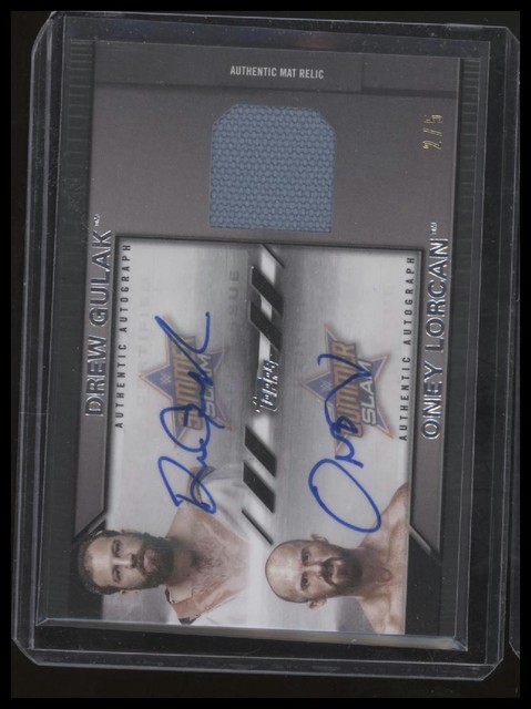 2021 Topps WWE Undisputed #AMA-DO Drew Gulak Oney Lorcan Dual Relic Auto #/5