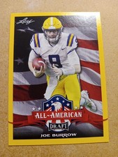2020 Leaf Draft Gold All-American Joe Burrow #61
