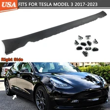Side Skirt Lower Rocker Molding Cover For 2017-24 Tesla Model 3 Passenger Right