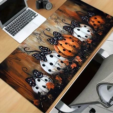 NEW[40*90cm 1pc Halloween Pumpkin Mouse Pad-Spooky Autumn Design w/Orange&Black