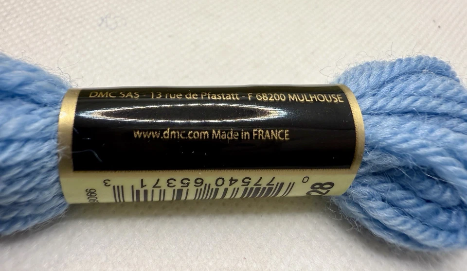 DMC Laine Colbert Yarn Blue Tapestry Wool Needlepoint Pullskein Lot Of 10 In Box - Image 3 of 4