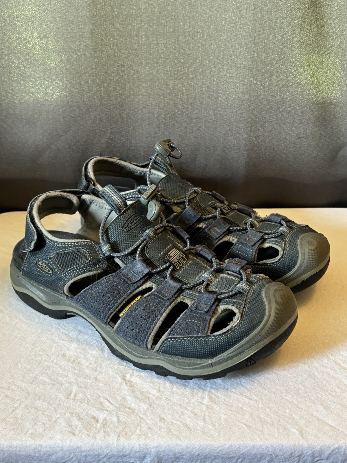 Sandali KEEN Rialto II H2 blu costruiti americani sport impermeabili da uomo taglia 10 US