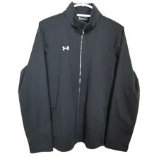 Under Armour Men's Hockey Softshell  Full Zip Jacket Sz L Gray Coldgear Outdoor