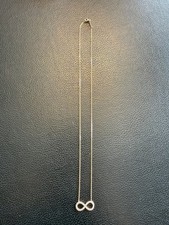 Damen Gold Halskette mit Anhänger Infinity Unendlichkeitszeichen