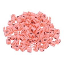 100 Pack Clothes Hanger Marker Number 38 Size Tag Fit 3mm Rod Pink