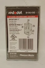 1-Gang Weatherproof Box Red Dot B1501SGR Aluminum 17.3 cu. in. Capacity