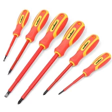 6-Piece 1000v Insulated Screwdriver Set, Magnetic Tip Electrician screwdriver...