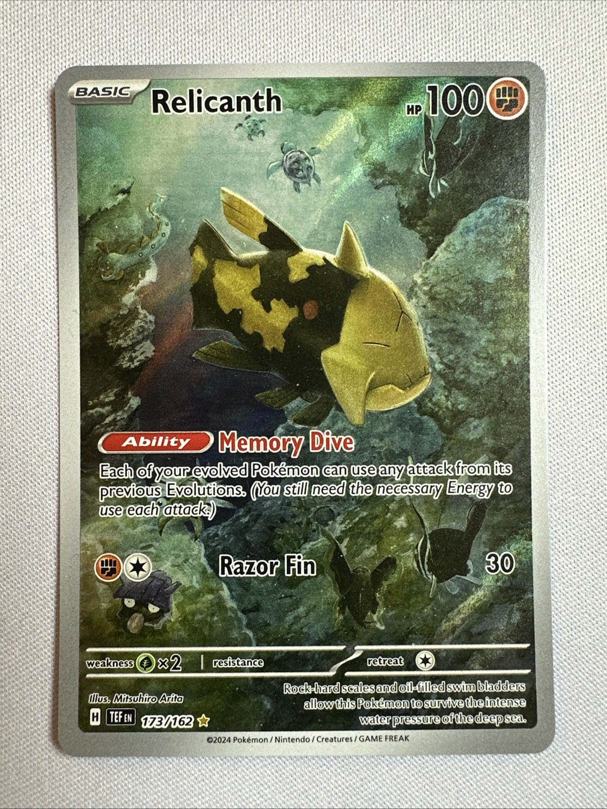 RELICANTH 173/162 ILLUSTRATION RARE TEMPORAL FORCES POKEMON LP