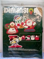 DIMENSIONS Felt Embroidery Kit - HOLIDAY FOURSOME ORNAMENT SET - Set of 4 - 1984
