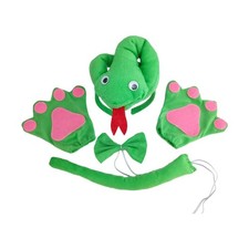 Grüne Schlange Kostüm Set Fliege Handschuhe Cosplay Niedliche Cosplay Kostüme