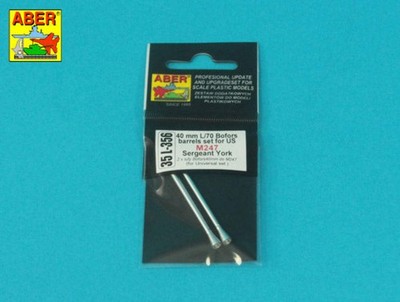 Aber 35L356 1:35 40mm L/70 Bofors Barrels Set for U.S. M247 Sgt York U.S. Air De