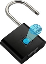 Fingerprint Padlock - Keyless Rechargeeable SmartLock, Biometric Security Lock