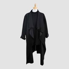 Lagenlook Jersey look fabric, waterfall style duster coat 12-22