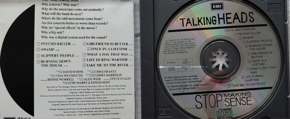 Stop Making Sense von Talking Heads | CD | Zustand sehr gut - Bild 3 von 3