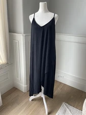 Women’s Tart Cupro Black Tulip  Midi High - Low Dress Size L