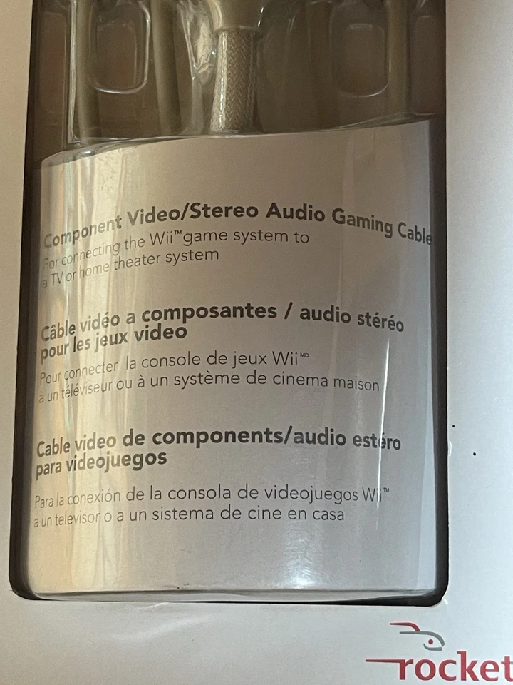 NOS Nintendo Wii Rocketfish Gaming 6ft Component Cable, Video/Stereo Audio - Image 2 of 4