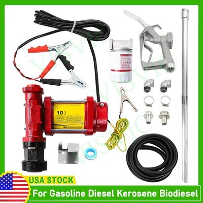 12V HeavyDuty Transfer Pump w/ Filter for Gasoline, Diesel, Kerosene, Biodiesel