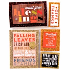 me & my BIG ideas Soft Spoken Embellishments - COUNT YOUR BLESSINGS - 5 pcs