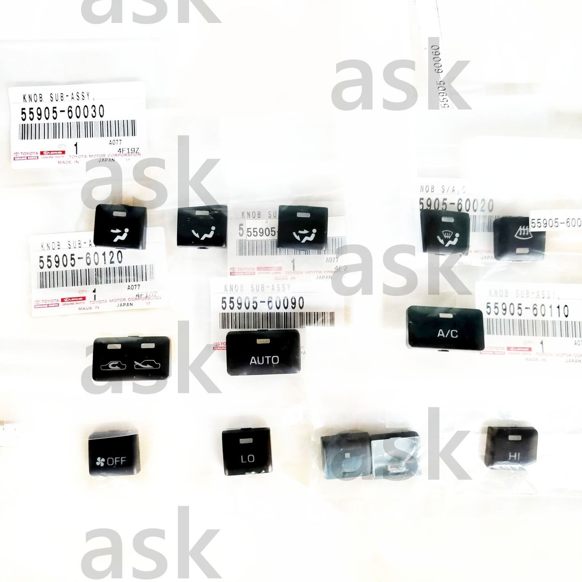 TOYOTA GENUINE AC Climate Control Switch Button Set Land Cruiser