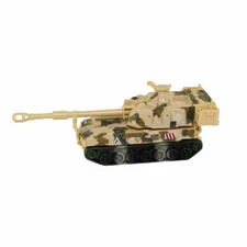 RI Novelty - Pull Back Die-Cast Metal Vehicle - TANK (Tan Camo - 11SFOR)(4.5 in)