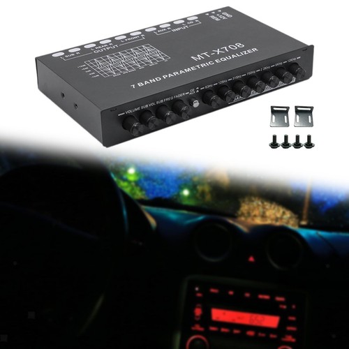 7 Band Equalizer 12V Subwoofer Output Aluminum Shell Car - Picture 6 of 7