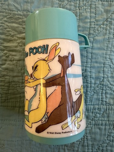 1976 Winnie the Pooh Lunch Box Thermos Vintage RARE Metal Aladdin Rusty Eeyore - Picture 13 of 24