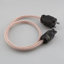 12TC 6N OCC Cord with UK 13A Plug IEC Connector HiFi Audio Supply Power Cable