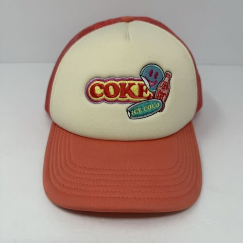 American Eagle Coke Trucker Hat Pink AE Hippie Retro Snapback Baseball Cap NWT - Picture 1 of 8