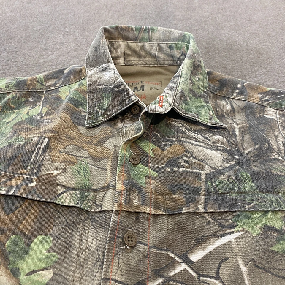 RedHead Silent Hide Camo Button Shirt M TrueTimber HTC Long Sleeve Hunt Twill - Image 2 of 4